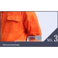 Dienstprogramm 65% Polyester 35% Baumwoll-Twill-Gewebe-orange schützender Arbeitsoverall für Bau Roadsafety Mechaniker